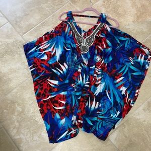 2b asymmetrical dress with silver accents